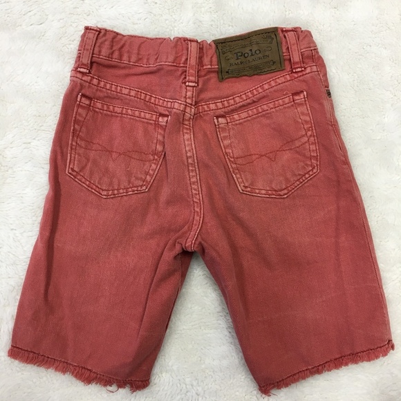 Polo Ralph Lauren Raw Hem Shorts Size 7 Brick Red - Picture 2 of 8